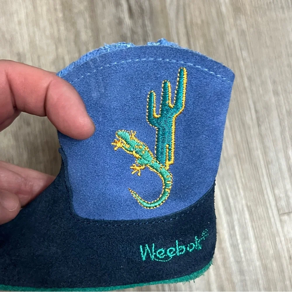 Weebok VTG Suede‎ Booties w/ Cactus & Lizard